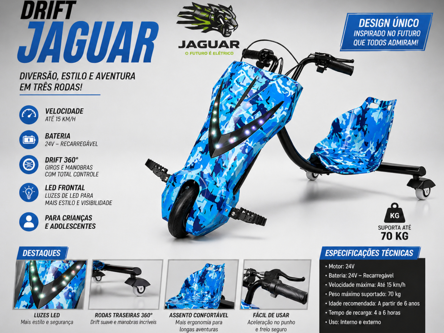 Drift grande azul